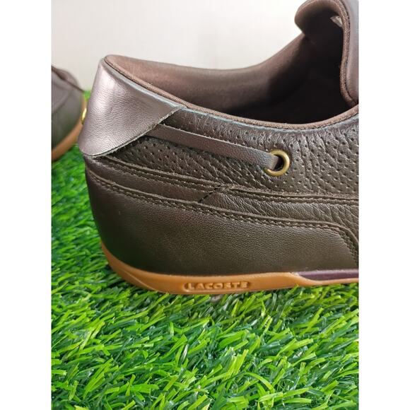 Lacoste Dreyfus Boat Shoe Chocolate Brown Leather Men\'s Size 10 main image 7